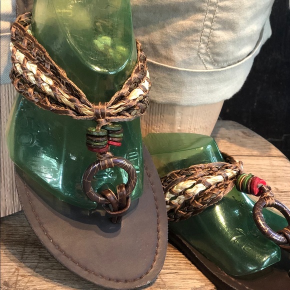 ❤️ MI X IT Multi-Color Braided Leather Sandals Size 8 - Picture 1 of 7